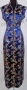 Floral Cheongsam Evening Gown Party Blue